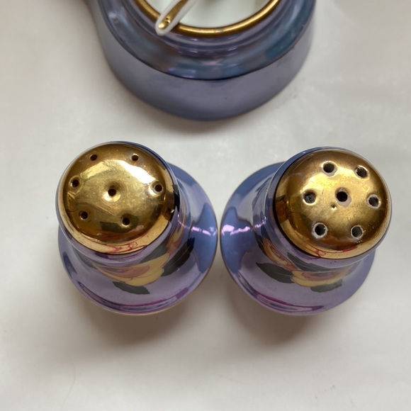 Vintage Lustreware Japanese 5 piece Condiment Set - Picture 7 of 13